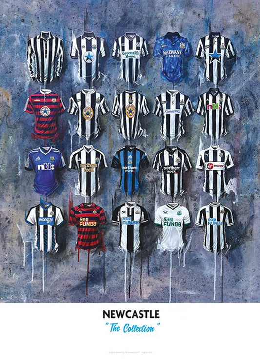 Newcastle Shirts - A2 Signed Limited Edition Prints collectible from Terry Kneeshaw Art