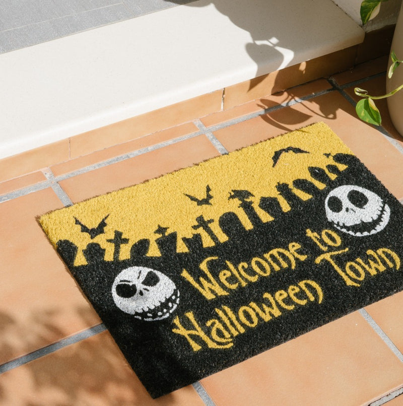 Nightmare Before Christmas Halloween Town Door Mat close up detail