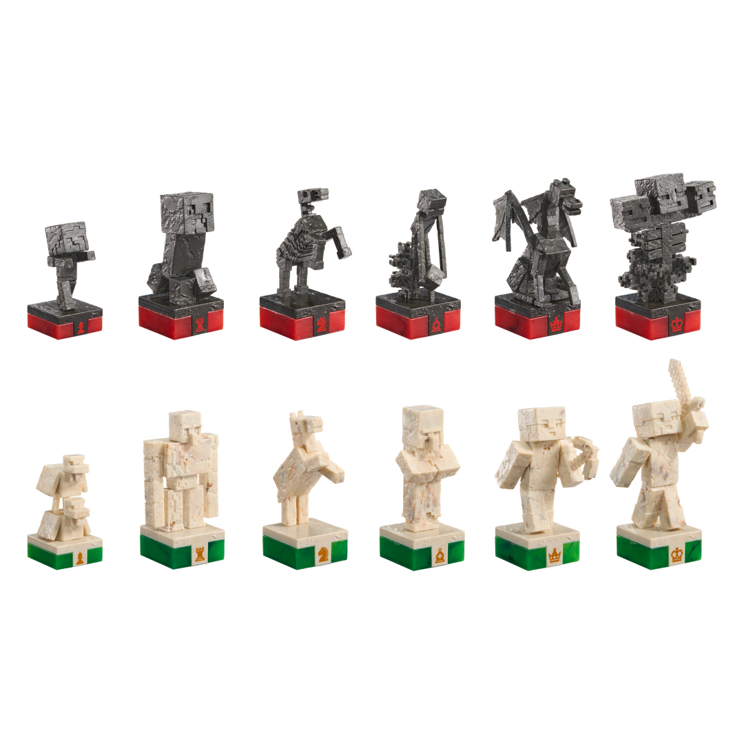 Minecraft Chess Set Overworld Heroes vs. Hostile Mobs