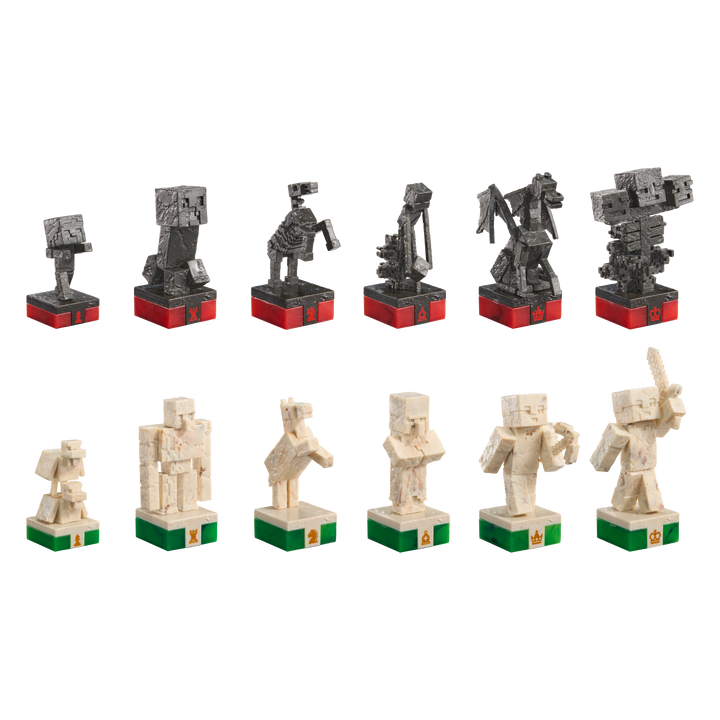 Minecraft Chess Set Overworld Heroes vs. Hostile Mobs