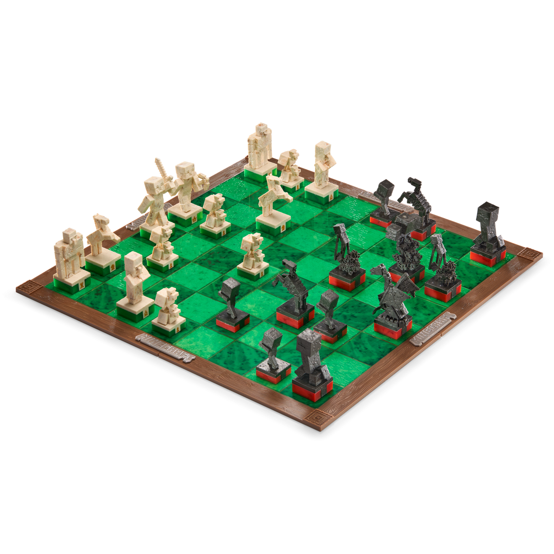 Minecraft Chess Set Overworld Heroes vs. Hostile Mobs