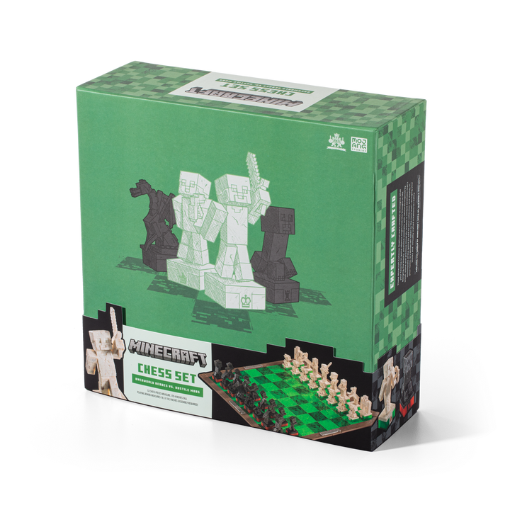 Minecraft Chess Set Overworld Heroes vs. Hostile Mobs