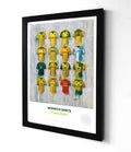 Norwich City FC Shirts A3 collectible from Terry Kneeshaw Art