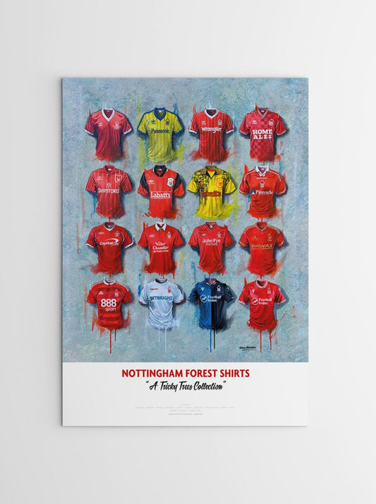 Nottingham Forest FC Shirts - A2 Signed Limited Edition Prints, alternate view