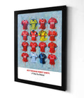Nottingham Forest FC Shirts - A2 Signed Limited Edition Prints, side angle