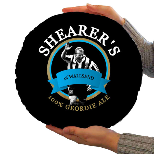 Newcastle Alan Shearer - Football Legends - Circle Cushion 14 collectible from https://britishmade.gifts/