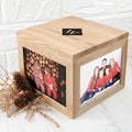 Personalised Oak Photo Keepsake Box with Initials