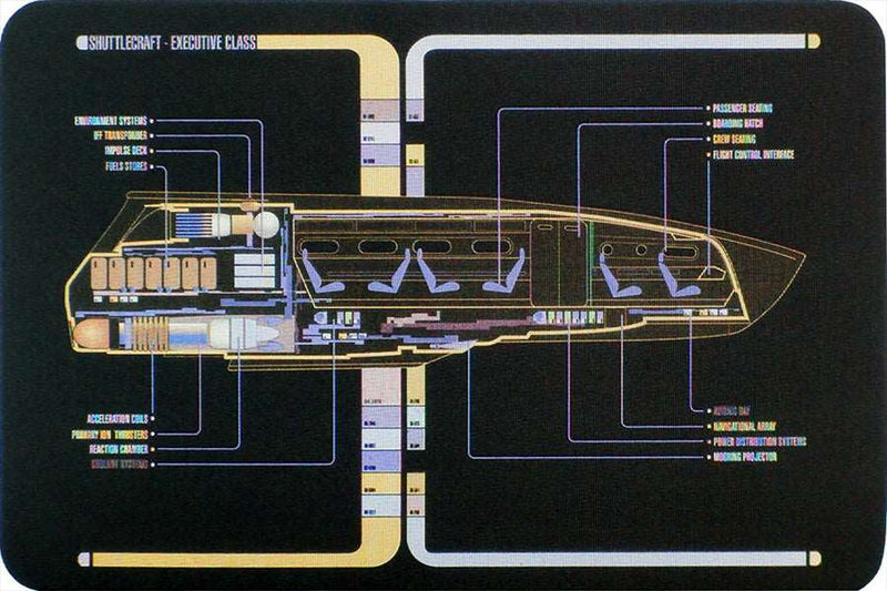 Executive Shuttle NAR-25820 Model Die Cast Shuttlecraft Ship (Eaglemoss / Star Trek), side angle