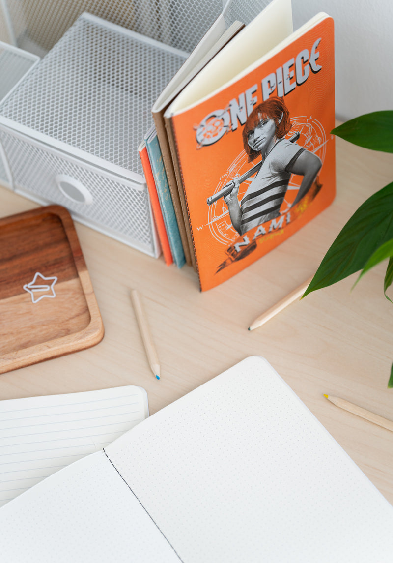 One Piece Netflix Luffy Zoro and Nami Pack of 3 A5 Notebooks packaging view