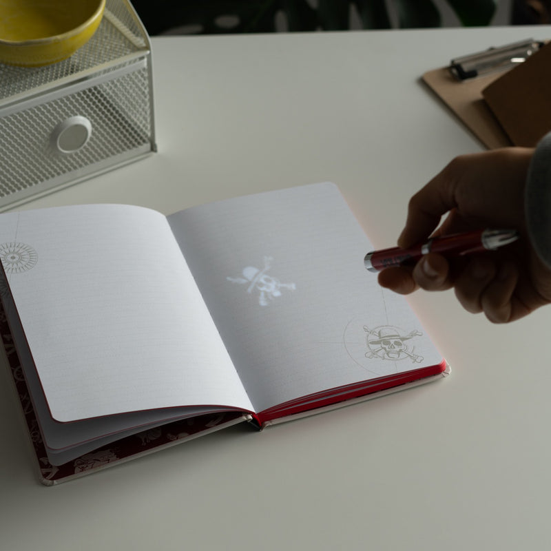 One Piece Netflix Premium A5 Notebook with Projector Pen design detail