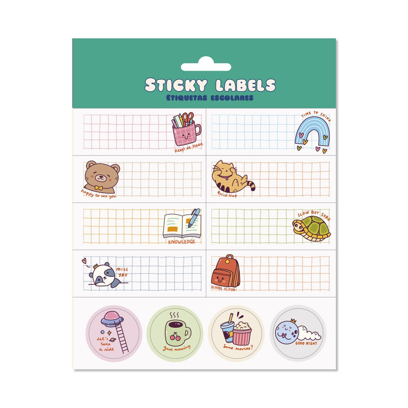 One Piece Self-Adhesive Labels Pack of 16 Glossy Sheets
