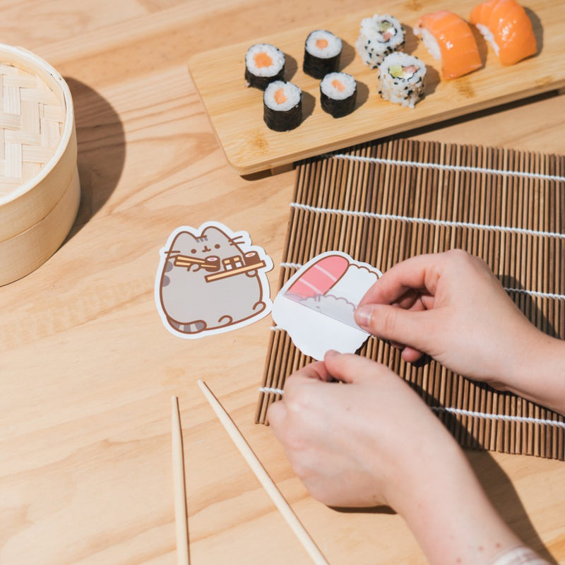 Pack of 2 Pusheen Sushi Roll Vinyl Stickers 1
