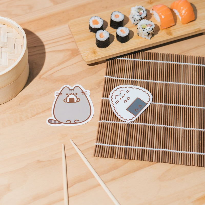 Pack of 2 Pusheen Sushi Roll Vinyl Stickers 3