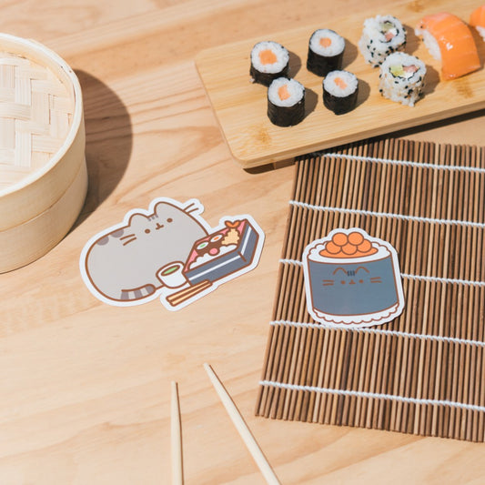 Pack of 2 Pusheen Sushi Roll Vinyl Stickers 5
