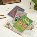 Pack of 3 Steven Rhodes A6 Notebooks close up detail