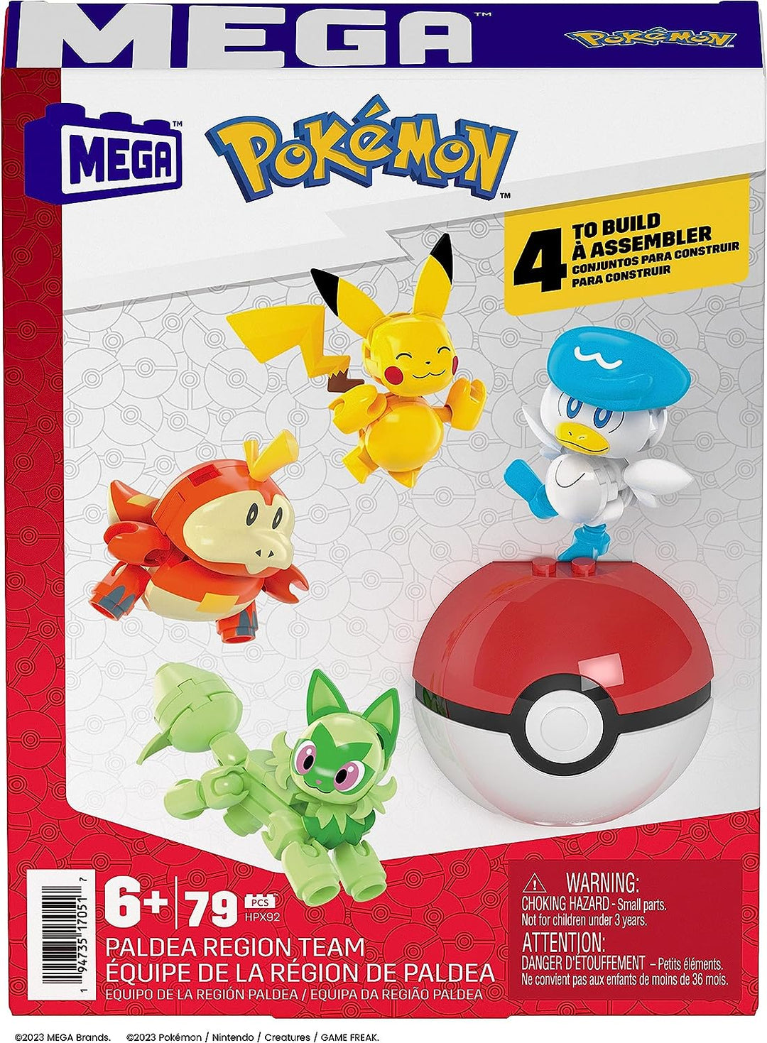 MEGA Pokémon Action Figure Building Toys Paldea Region Team