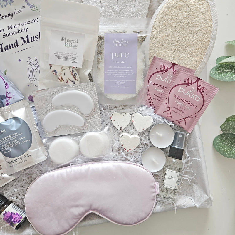 LUXURY RELAXATION PAMPER BOX | CARE PACKAGE, side angle