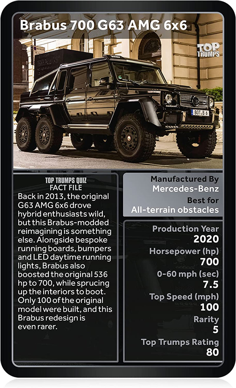 Top Trumps Classics 4x4 Ultimate Collection Card Game - Image 5