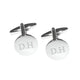 Personalised Silver Plated Round Cufflinks