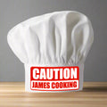 Personalised Caution Chef's Hat