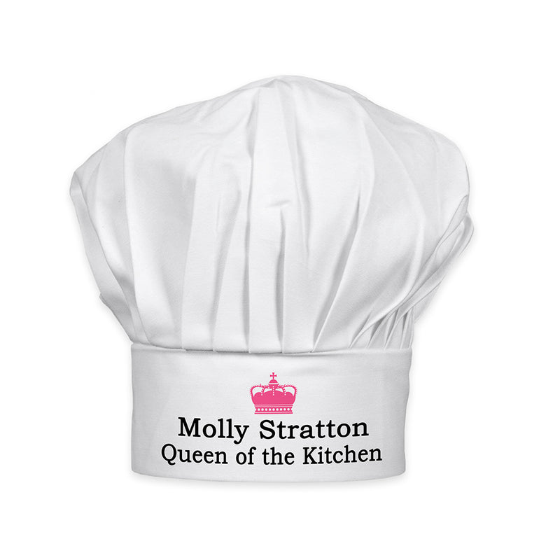 Personalised Queen of the Kitchen Chef's Hat