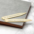 Personalised Gold Plated Secret Message Collar Stiffener