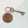 Personalised Anchor and Initial Round Wooden Keyring