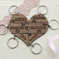 Personalised To Our Bridesmaid Heart Jigsaw Wooden Keyring
