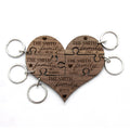 Personalised Our Family Heart Wooden Jigsaw Keyring