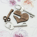 Personalised You Hold The Key To My Heart Keyring Set Of Two