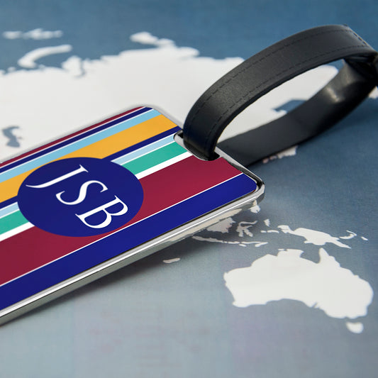 Personalised Gentlemen's Multi-Layered Monogrammed Luggage Tag