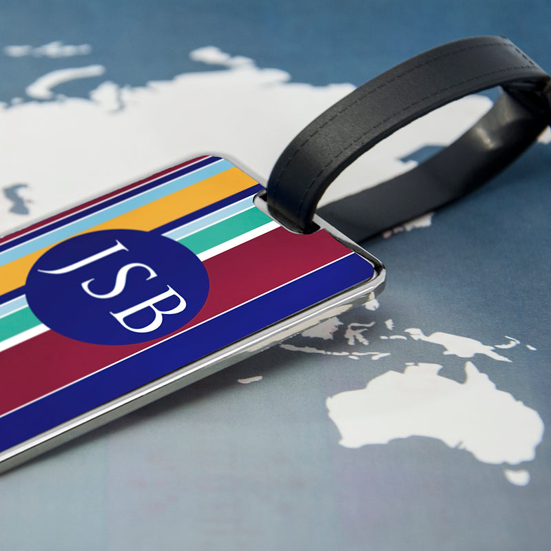 Personalised Gentlemen's Multi-Layered Monogrammed Luggage Tag