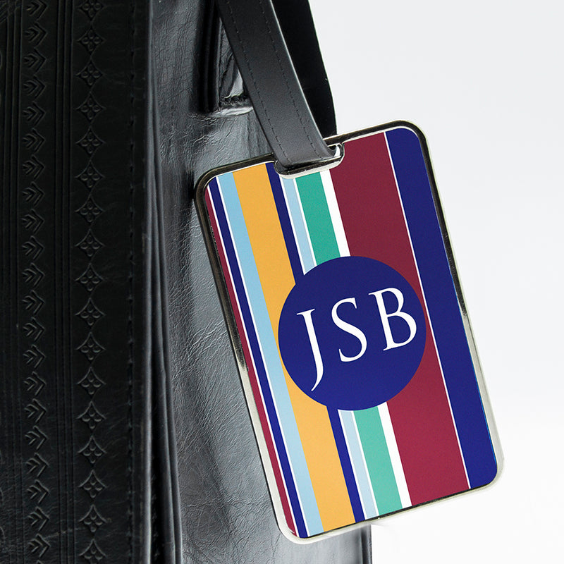 Personalised Gentlemen's Multi-Layered Monogrammed Luggage Tag