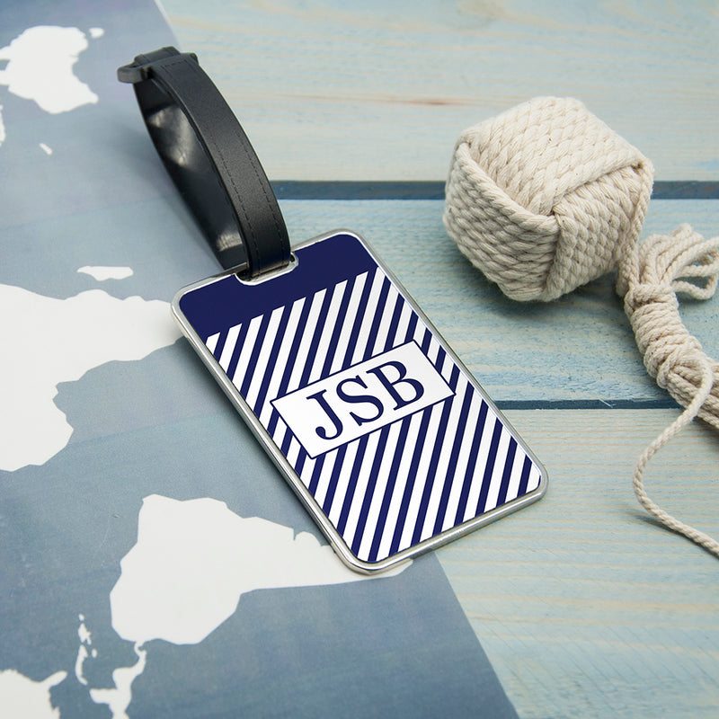Personalised Gentlemen's Nautical Monogrammed Luggage Tag