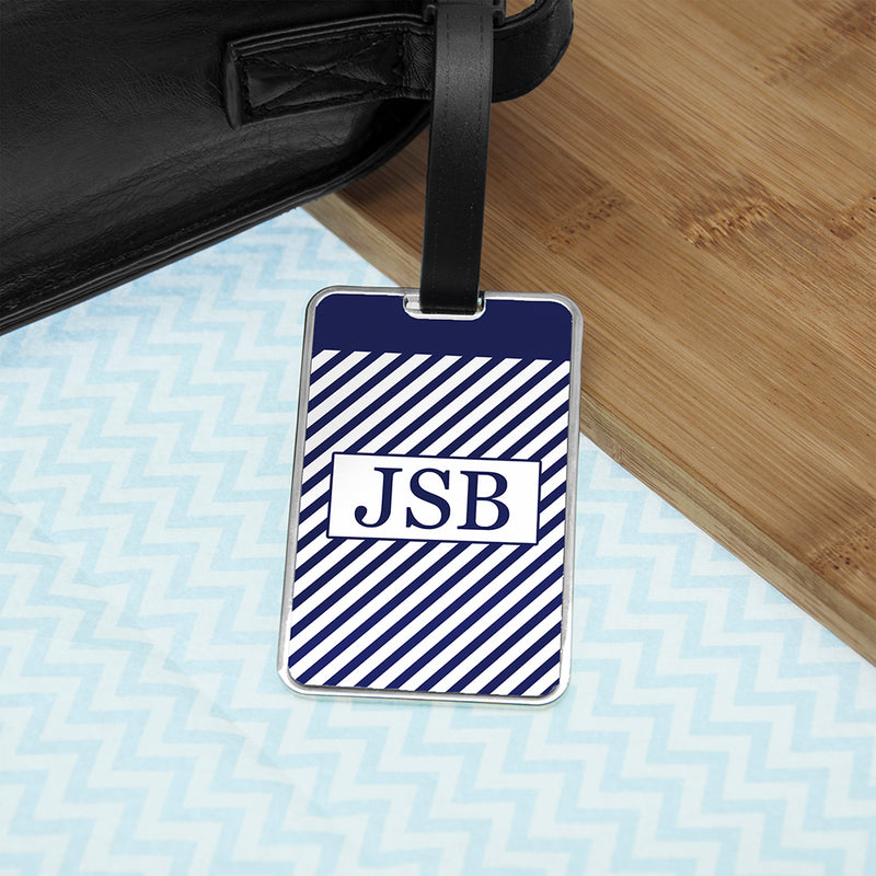 Personalised Gentlemen's Nautical Monogrammed Luggage Tag