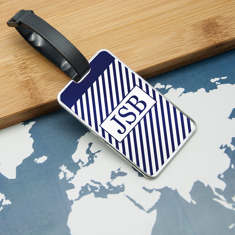 Personalised Gentlemen's Nautical Monogrammed Luggage Tag