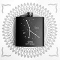 Personalised Star Constellation Matte Black Hip Flask