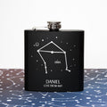Personalised Star Constellation Matte Black Hip Flask