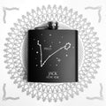 Personalised Star Constellation Matte Black Hip Flask