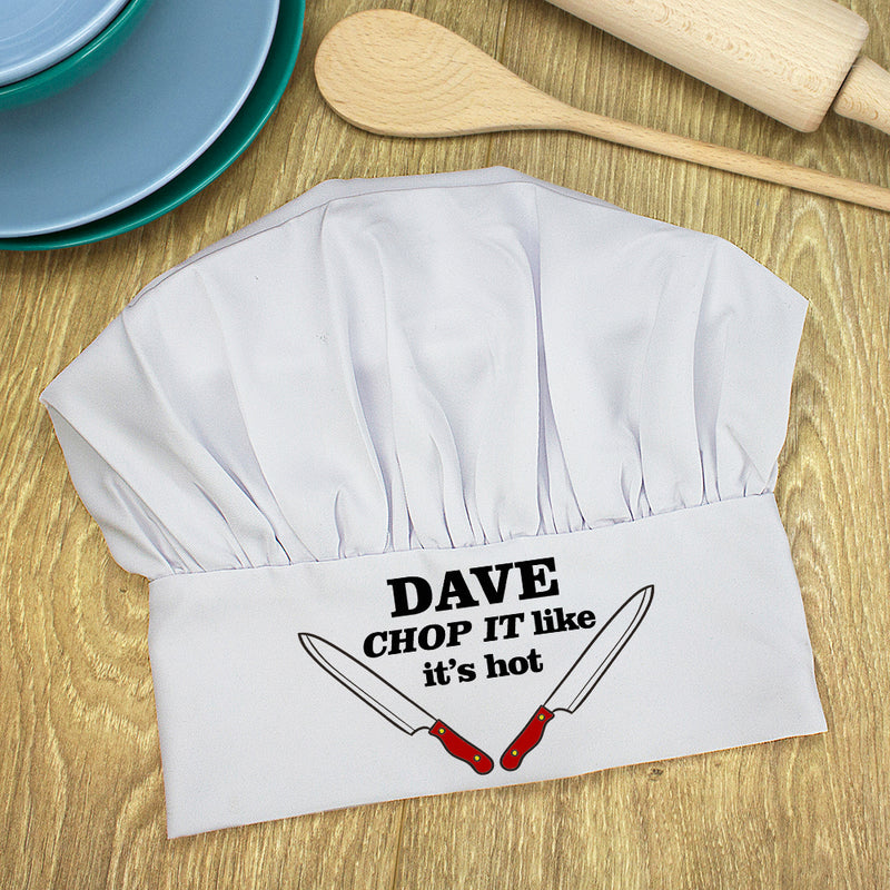 Personalised Chop It Like It's Hot Chef Hat