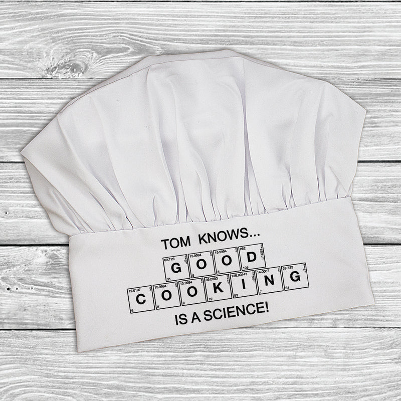Personalised Good Cooking Is Science Chef Hat