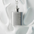 Personalised Silver Plated Lucky Sixpence Mini Hip Flask