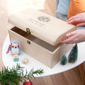 Personalised Family Christmas Eve Chest With Decorative Bauble Design