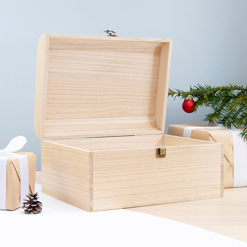 Personalised Family Christmas Eve Chest With Decorative Bauble Design