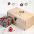Personalised Family Christmas Eve Chest With Decorative Bauble Design