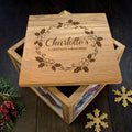 Personalised Christmas Memory Box Mistletoe Design