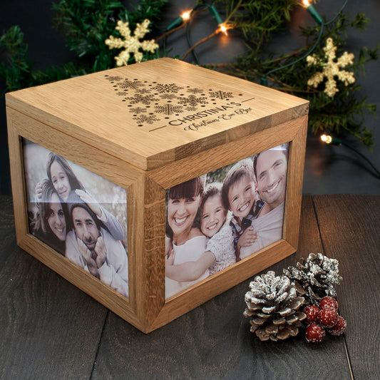 Personalised Christmas Memory Box Tree Design, alternate view