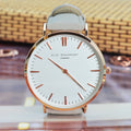 Modern - Vintage Personalised Leather Watch in Stone