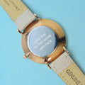 Modern - Vintage Personalised Leather Watch in Stone