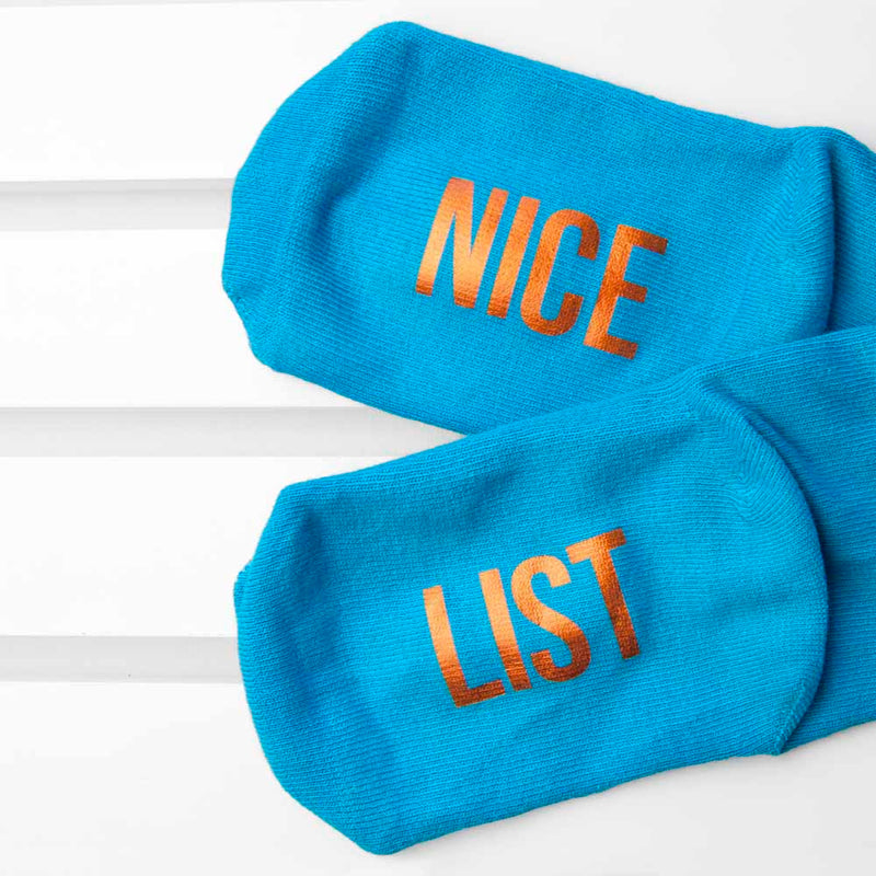 Personalised Kids Turquoise & Terracotta Orange Christmas Day Socks